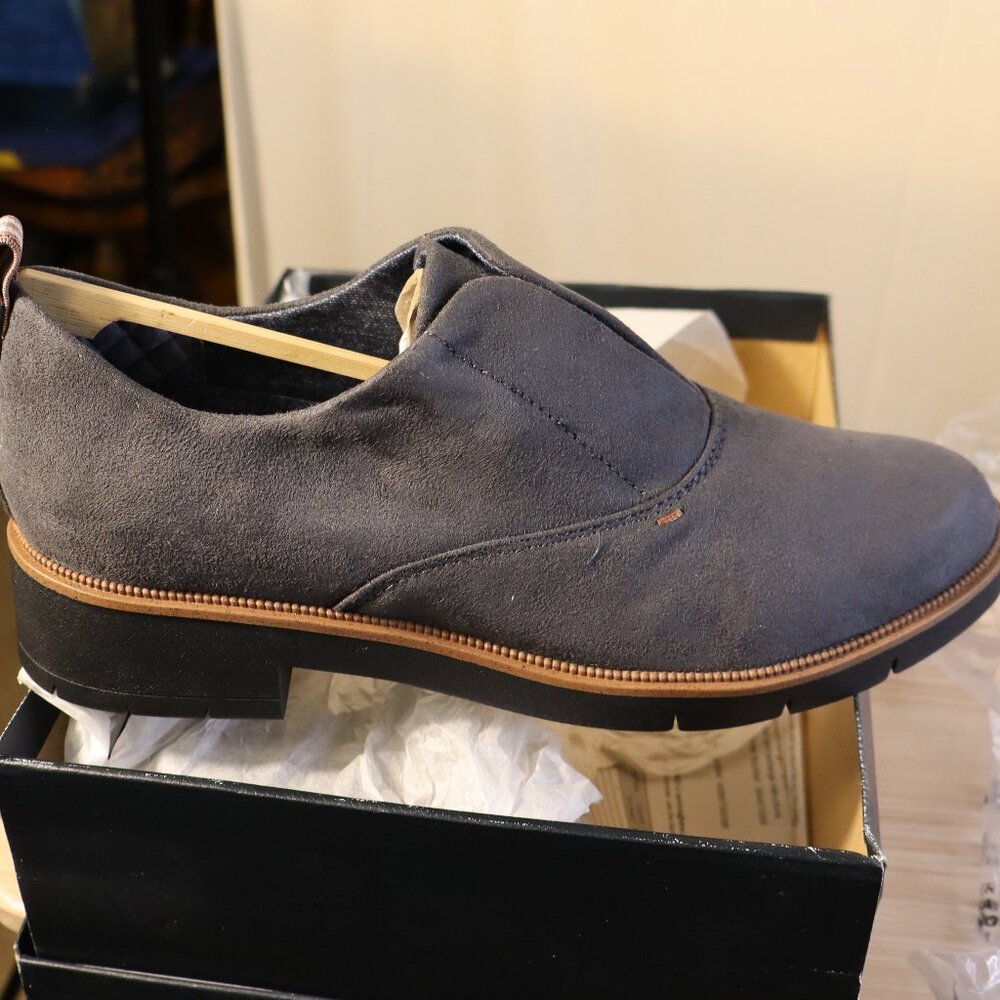 Dr. Scholls Grey Suede Slip on Oxford Women's Shoes 8.5